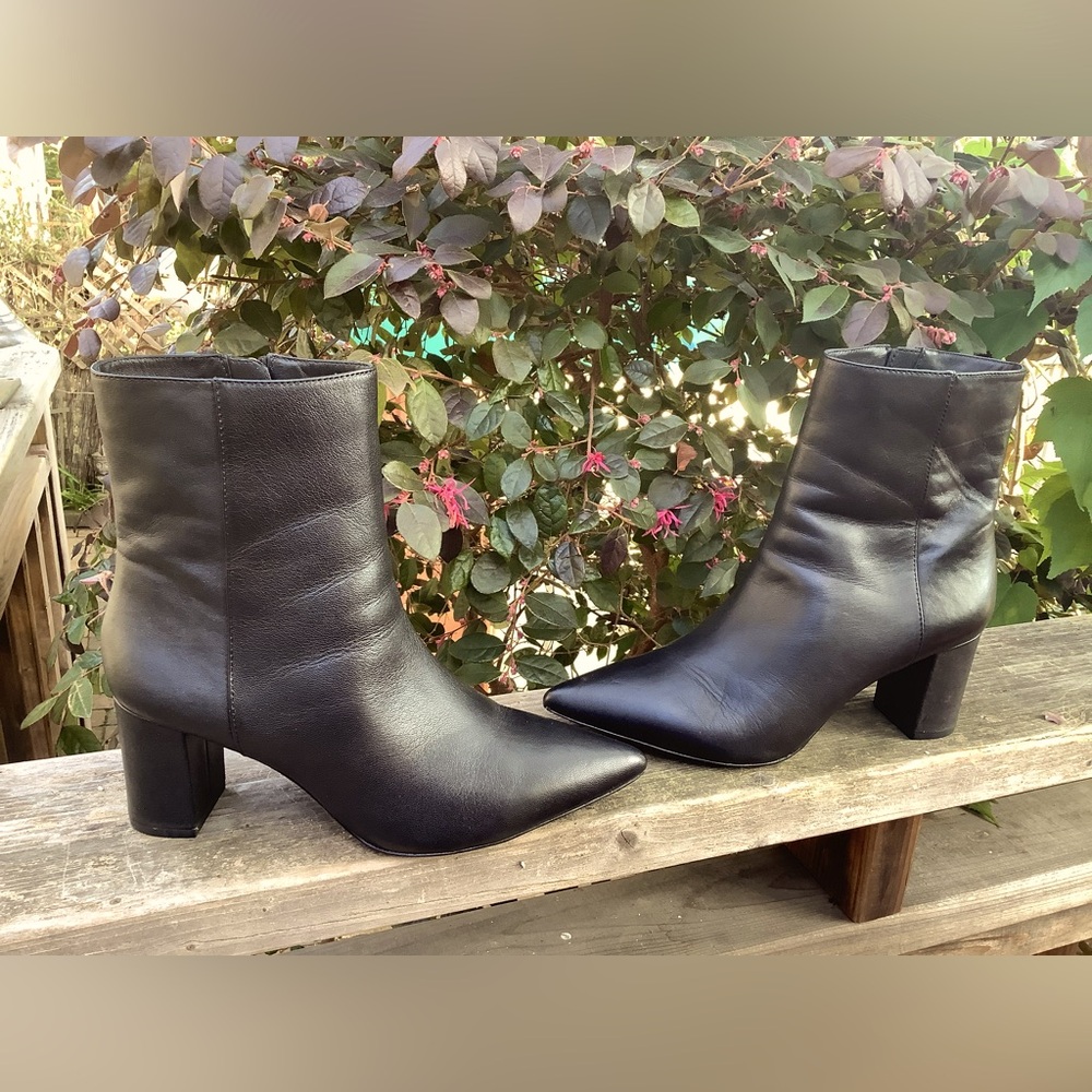 J.Crew, BLACK pointed toe Sadie boots 
Size 8 ,